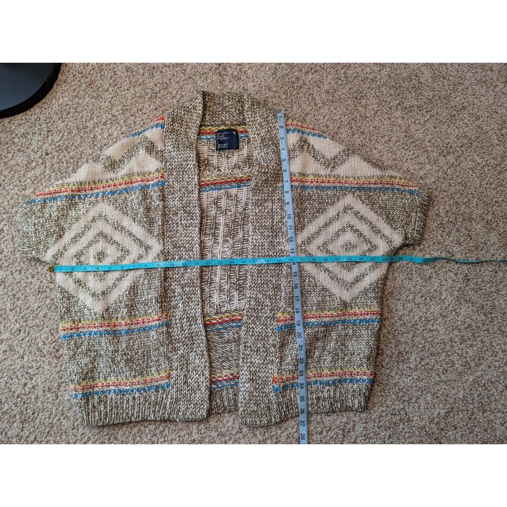 American Eagle Outfitters Open Front Cardigan Sweater Size XS/S Fair Isle Wool - Picture 8 of 10